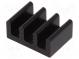 Chladič  extrudovaný  čierna  L 10mm  W 14mm  H 6mm  66K/W  hliník