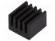 Chladič  extrudovaný  čierna  L 8mm  W 8mm  H 6mm  74K/W  hliník