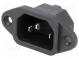 Konektor  napájacie AC  zásuvka  vidlica  10A  250VAC  IEC 60320