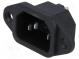 Konektor  napájacie AC  zásuvka  vidlica  10A  250VAC  IEC 60320