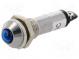 Kontrolka  LED  vypuklá  24VDC  Otv  Ø8,2mm  IP40  pre spájkovanie