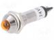 Kontrolka  LED  vypuklá  24VDC  Otv  Ø8,2mm  IP40  pre spájkovanie