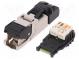 Zástrčka  RJ45  PIN  8  Kat  6a  tienené  pozlátený  5÷9mm  na kábel