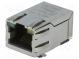 Zásuvka  RJ45  PIN  8  tienené,s LED diódou  pozlátený  SMT