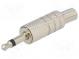 Zástrčka  Jack 3,5mm  vidlica  mono  s vývodkou  priamy  na kábel
