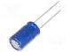 Kondenzátor  elektrolytický  THT  100uF  50VDC  Ø10x12mm  ±20%