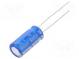 Kondenzátor  elektrolytický  THT  680uF  10VDC  Ø8x16mm  ±20%