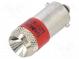 Žiarovka LED  červený  Pätica  BA9S  12VDC