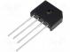 Jednofázový usmerňovací mostík  Urmax 1kV  If 4A  Ifsm 120A  KBU