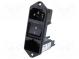 Konektor  napájacie AC  zásuvka  vidlica  10A  250VAC  IEC 60320