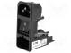 Konektor  napájacie AC  zásuvka  vidlica  10A  250VAC  IEC 60320