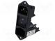 Konektor  napájacie AC  zásuvka  vidlica  10A  250VAC  IEC 60320
