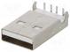 Zástrčka  USB A  na PCB  THT  PIN  4  uhlové, 90°  V  USB 2.0  1A  30V