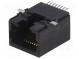 Zásuvka  RJ45  PIN  8  Usporiad.kol  8p8c  SMT  na PCB  vodorovné