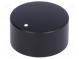 Gombík  s ukazovateľom  hliník,termoplast  Pr.hriad  6mm  čierna