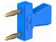 Konektor  Prepájací mostík  banánik 2mm  modrý  10A  30,4mm  60VDC