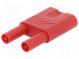 Prepájací mostík  banánik 4mm  banán 4mm zásuvka x2  32A  1kVAC