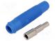 Zásuvka  banánik 4mm  16A  60VDC  modrý  poniklovaná  na kábel