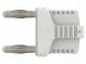 Prepájací mostík  banánik 4mm  12A  33VAC  70VDC  biela