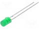 LED  4mm  zelená  1,2÷3mcd  100°  Čelo  plochá  2,2÷2,5V  THT