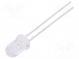 LED  5mm  červená  7000÷11000mcd  20°  20mA  2,2÷2,8V  Poč.výv  2
