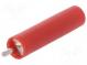 Zásuvka  banánik 4mm  20A  červený  poniklovaná  -25÷80°C  10mΩ