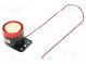 Akustický menič  siréna  130mA  Ø  54mm  H  47mm  12VDC  L  71mm  62g