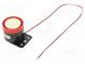 Akustický menič  siréna  150A  Ø  54mm  H  47mm  24VDC  L  71mm  62g