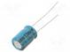 Kondenzátor  elektrolytický  THT  470uF  16VDC  Ø8x11,5mm  ±20%