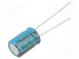 Kondenzátor  elektrolytický  THT  100uF  50VDC  Ø8x11,5mm  ±20%