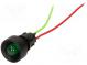 Kontrolka  LED  vydutá  12÷24VDC  12÷24VAC  Otv  Ø13mm  IP20  plast