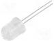 LED  10mm  zelená  14000÷23000mcd  30°  Čelo  konvexné