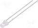 LED  3mm  zelená  11000÷18000mcd  30°  Čelo  konvexné