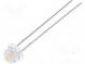 LED  4,8mm  biela teplá  1300÷2200mcd  90°  Čelo  konvexné  3000K