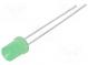 LED  5mm  zelená  45÷55mcd  150°  20mA  1,8÷2,6V  Čelo  vklesnuté