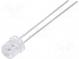 LED  5mm  červená  270÷460mcd  110°  20mA  1,6÷2,4V  Čelo  plochá