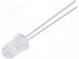 LED  5mm  červená  2900÷5000mcd  30°  20mA  1,6÷2,4V  Čelo  konvexné