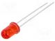 LED  5mm  červená  3800÷6100mcd  30°  20mA  1,6÷2,5V  Čelo  konvexné