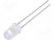 LED  5mm  modrá  2900÷5000mcd  30°  20mA  2,6÷3,6V  Čelo  konvexné