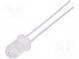LED  5mm  biela teplá  2900÷5000mcd  60°  20mA  2,6÷3,6V  3000K