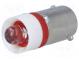 LED lampa  červený  BA9S  24VDC  24VAC