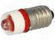 LED lampa  červený  E10  12VDC  12VAC
