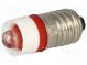 LED lampa  červený  E10  24VDC  24VAC