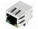 Zásuvka  RJ45  PIN  8  tienené,s LED diódou  Usporiad.kol  8p8c