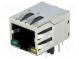 Zásuvka  RJ45  PIN  8  tienené,s LED diódou  Usporiad.kol  8p8c