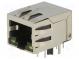 Zásuvka  RJ45  PIN  8  tienené,s LED diódou  Usporiad.kol  8p8c