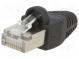 Zástrčka  RJ45  PIN  8  Kat  5e  tienené,s krytom  pozlátený  priamy