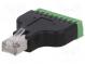 Zástrčka  RJ45  PIN  8  tienené  Usporiad.kol  8p8c  Farba  čierna
