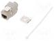 Zásuvka  RJ45  PIN  8  Kat  6a  tienené,Keystone  Usporiad.kol  8p8c