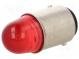 LED lampa  červený  BA15D  24VDC  24VAC